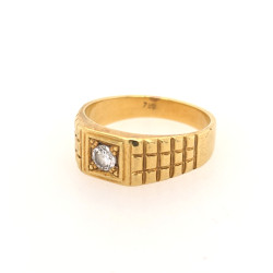 Pre Owned 18ct Diamond Signet Ring ZX35